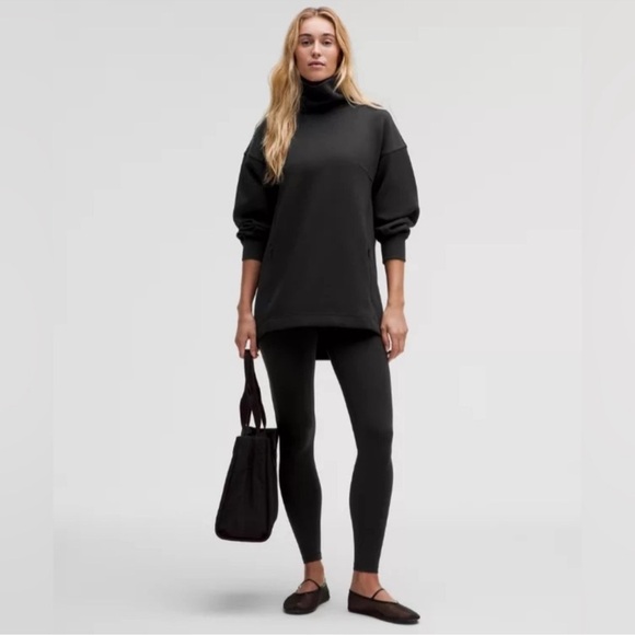 Lululemon Modal-Blend Turtleneck Tunic Top cozy yoga pockets gym streetwear - Picture 1 of 13